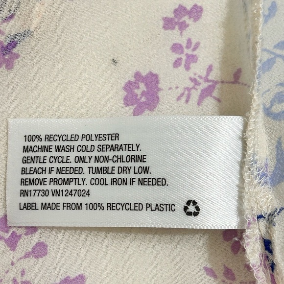 Wild Fable Kimono Sheer White Floral Print One Size - Picture 6 of 9